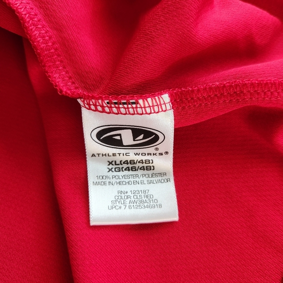 The Active Tee XL Red Men's Shirt Sleeve Shirt Sports - Picture 7 of 7